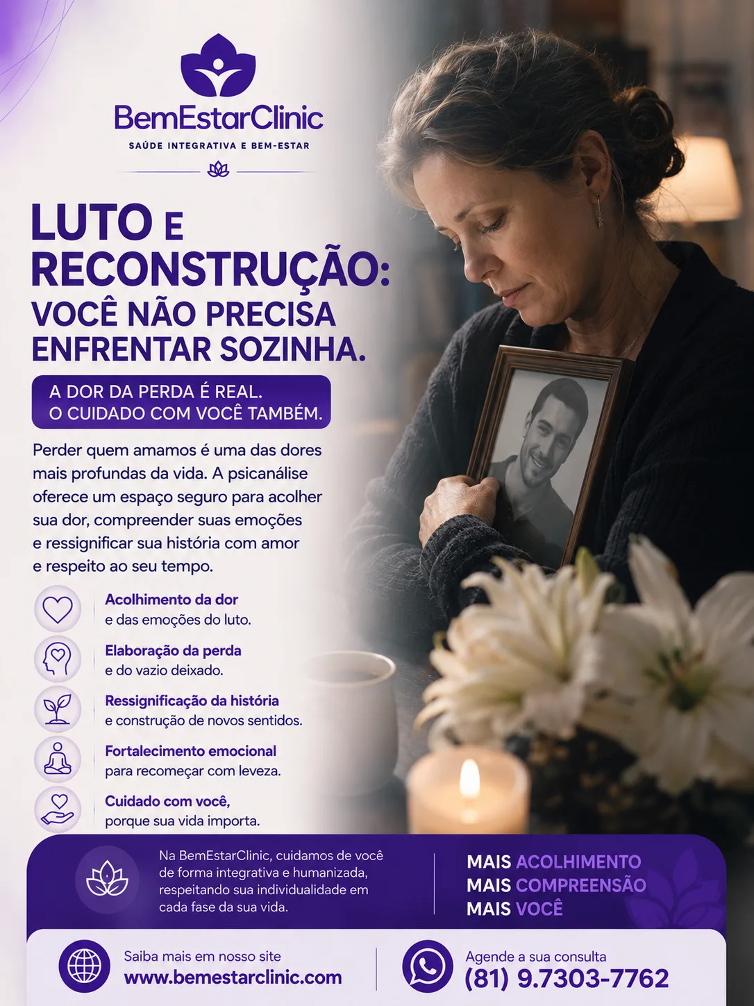 Luto e Reconstrução — BemEstarClinic, Caruaru-PE